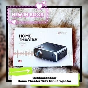 🎬 Bomaker Home Theater WiFi Mini Projector - Black 📽